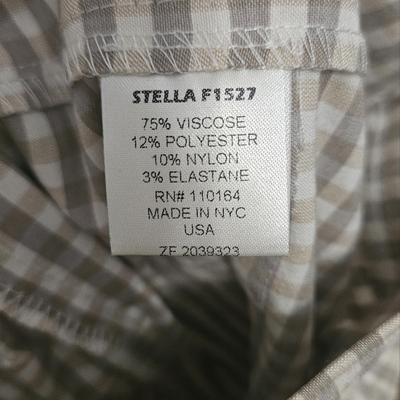 AVENUE MONTAIGNE Checkered Pull On Stretch Midi Skirt. Size 0 NWT - Picture 5 of 12